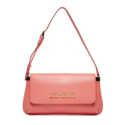 Borsa Piatta a Spalla LOVE MOSCHINO linea Lettering Logo color Corallo