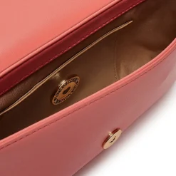 Borsa Piatta a Spalla LOVE MOSCHINO linea Lettering Logo color Corallo