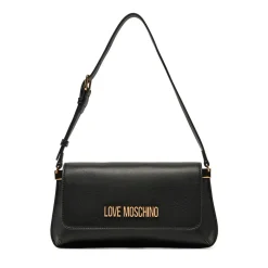 Borsa Piatta a Spalla LOVE MOSCHINO linea Lettering Logo Nero
