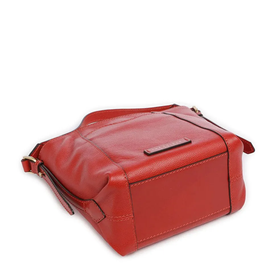 Borsa Secchiello a Mano THE BRIDGE linea Gemma in Pelle Arancio Bruciato