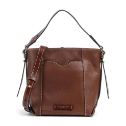 Borsa Secchiello a Mano THE BRIDGE linea Gemma in Pelle Marrone