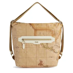 Borsa Sottospalla Doppia Portabilità 1A Classe Alviero Martini linea Social Fusion Geo Classic e Avorio LC01