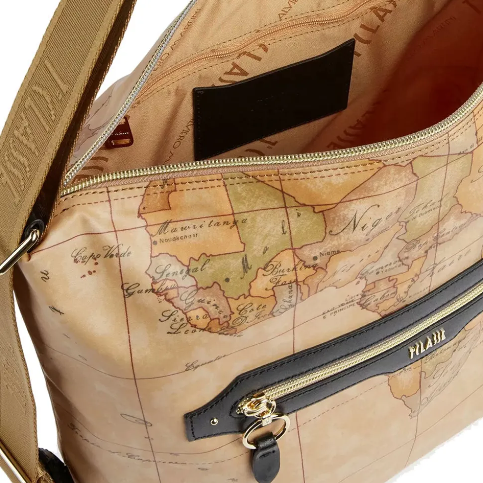 Borsa Sottospalla Doppia Portabilità 1A Classe Alviero Martini linea Social Fusion Geo Classic e Nero LC01