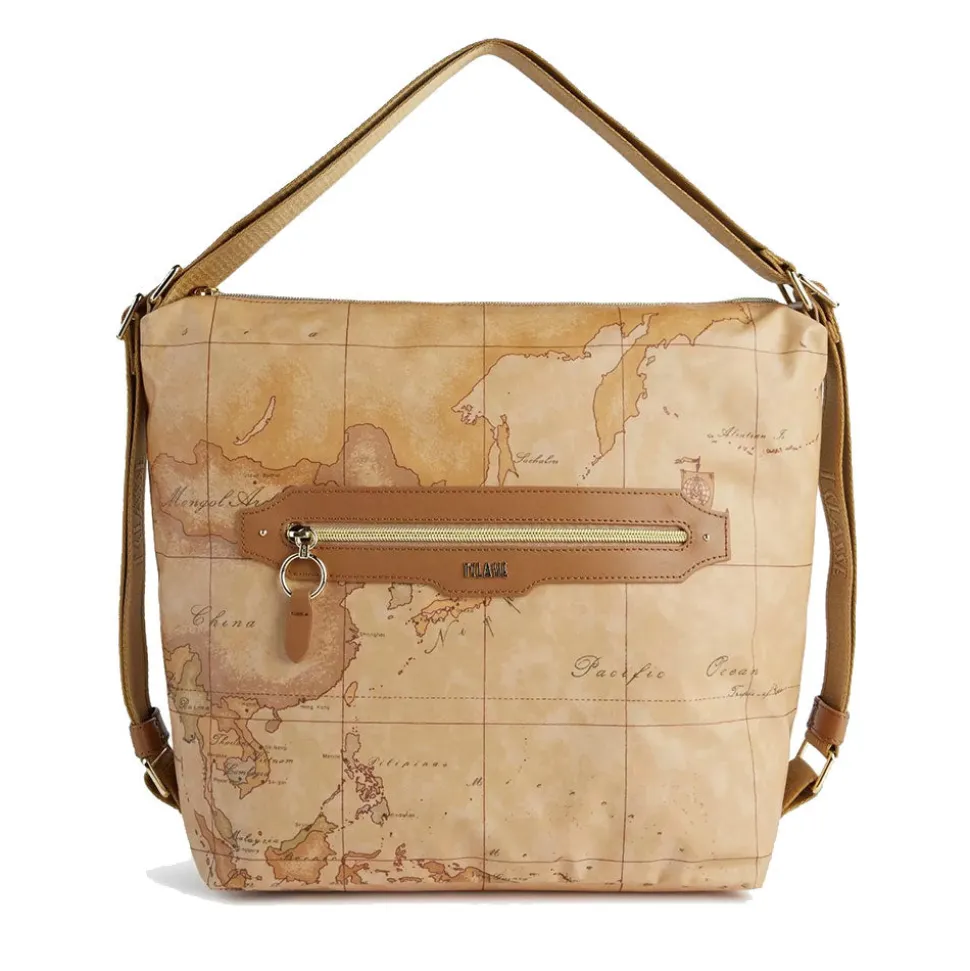 Borsa Sottospalla Doppia Portabilità 1A Classe Alviero Martini linea Social Fusion Geo Classic e Cuoio LC01