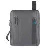 Borsello a Tracolla con Porta iPad PIQUADRO Linea Pulse CA1358P16 in Tessuto Chevron - Grigio
