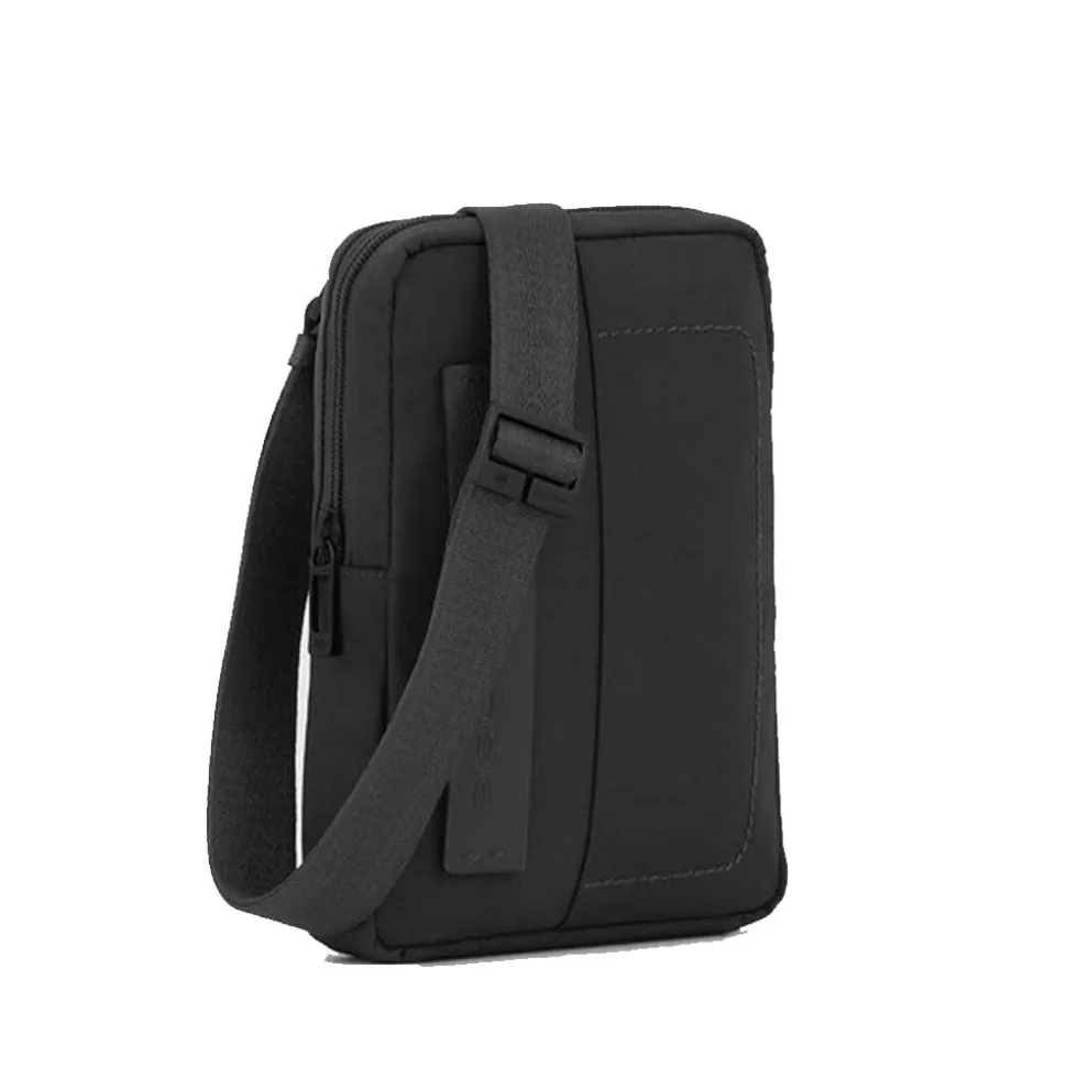 Borsello Uomo PIQUADRO in Tessuto Nero con porta iPadmini Linea P16S2 - CA3084P16S2