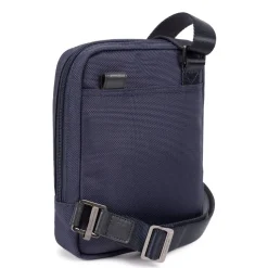 Borsello Uomo Porta iPad Mini - PIQUADRO linea Brief 2 CA3084BR2 in Tessuto e Pelle Blu
