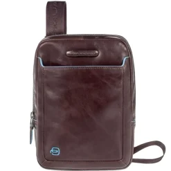 Borsello Uomo Porta iPad Mini - PIQUADRO linea Blue Square CA3084B2 in Pelle Mogano