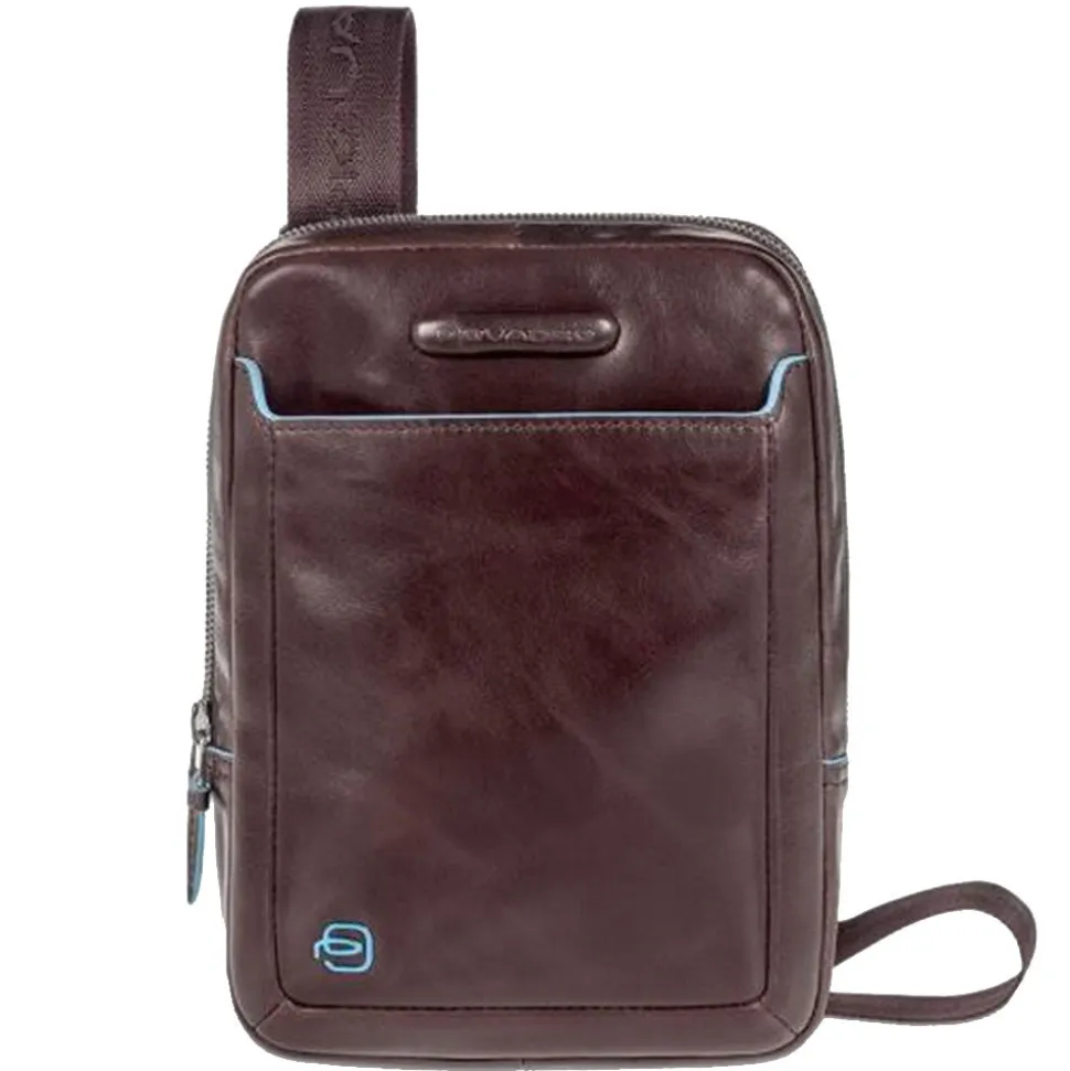 Borsello Uomo Porta iPad Mini - PIQUADRO linea Blue Square CA3084B2 in Pelle Mogano