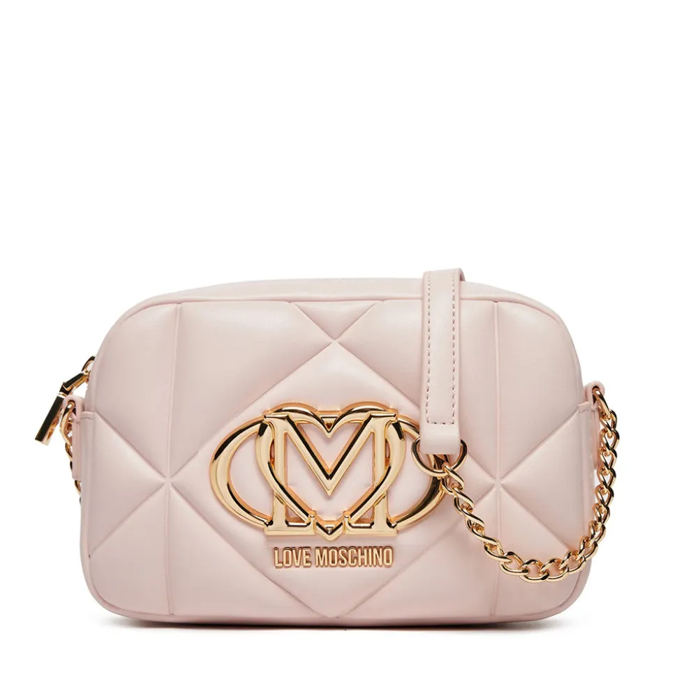 Camera Case Trapuntata LOVE MOSCHINO linea Embossed Rosa Cipria