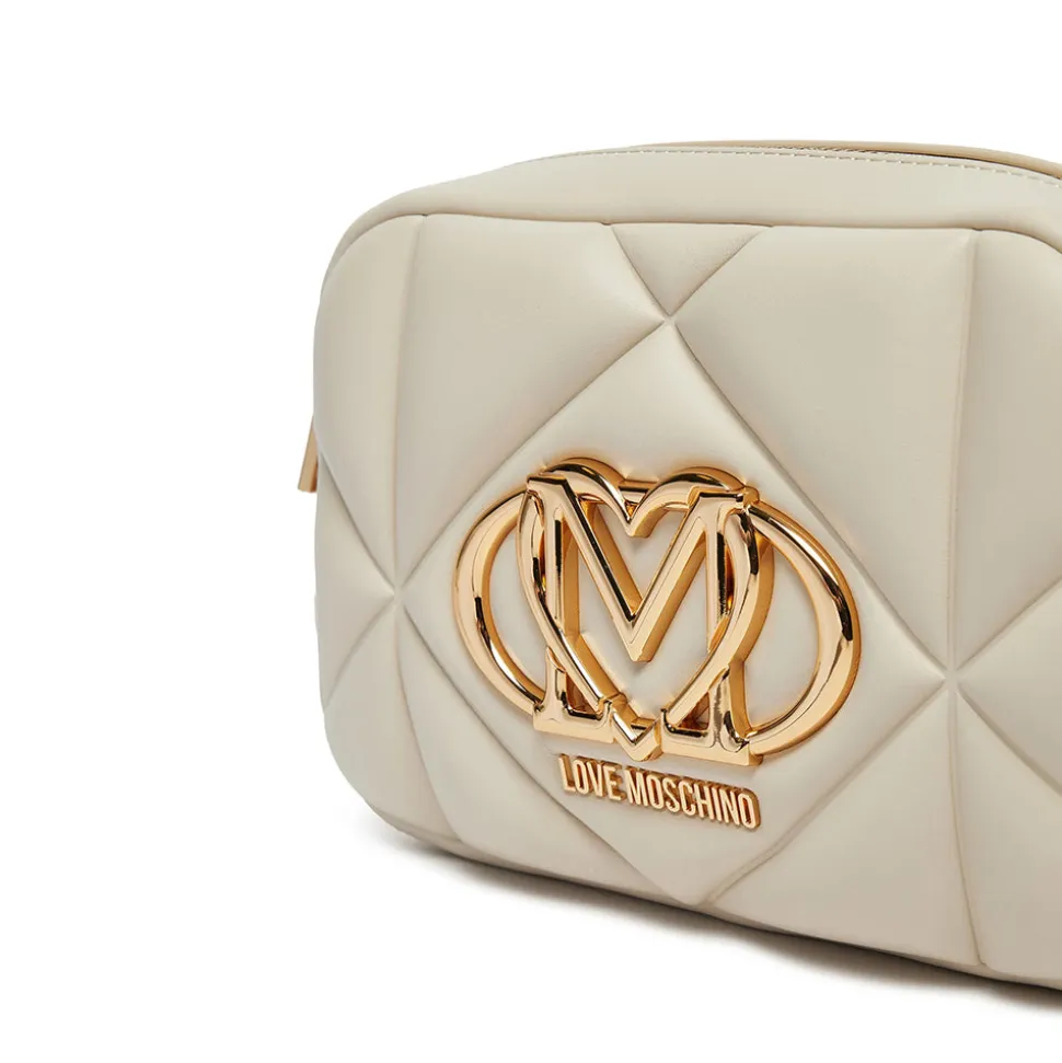Camera Case Trapuntata LOVE MOSCHINO linea Embossed Avorio