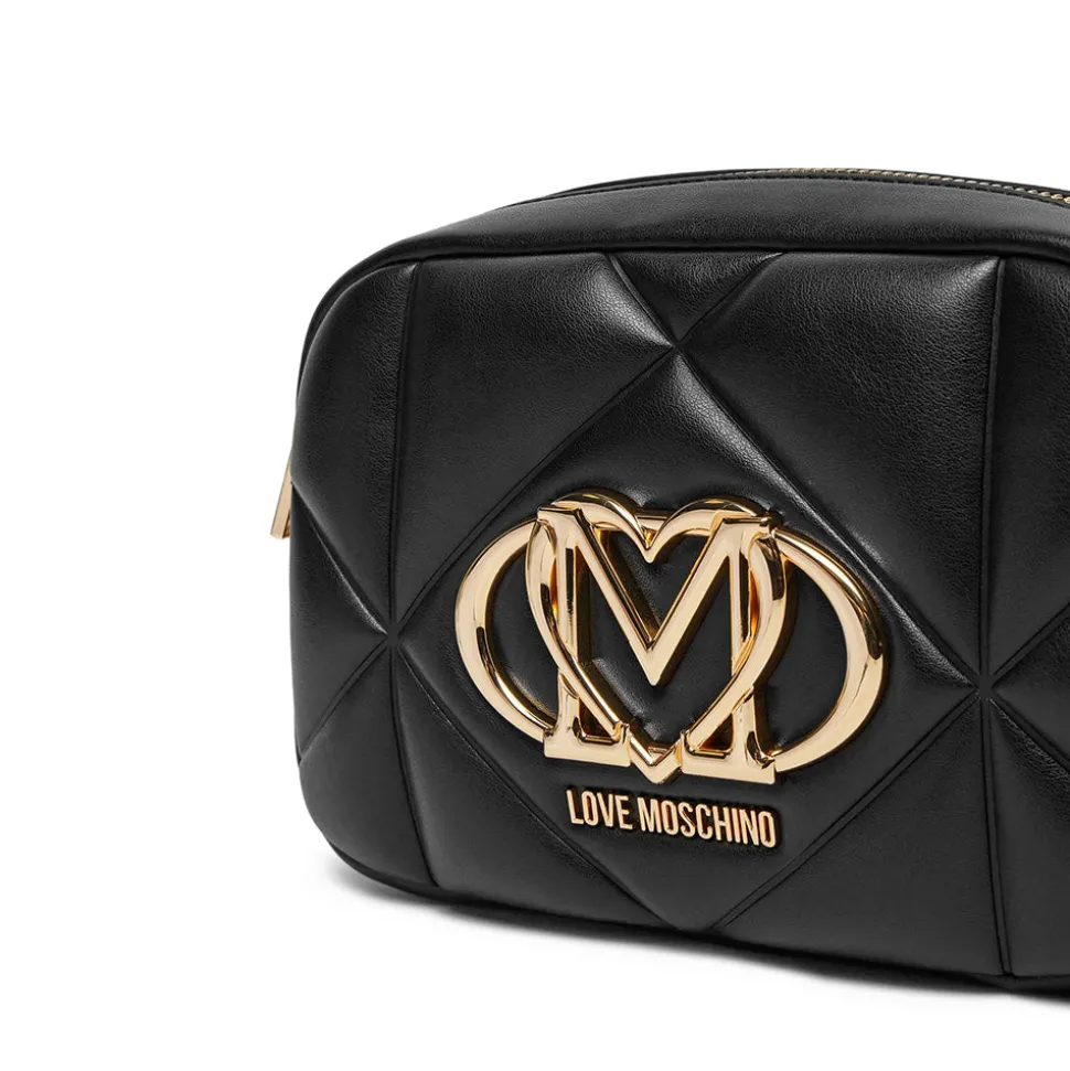 Camera Case Trapuntata LOVE MOSCHINO linea Embossed Nero