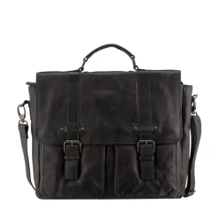Cartella Uomo Porta Pc 15" con Pattina - Gianni Conti in Pelle Nera