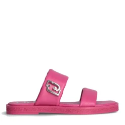 Ciabatte Flat LIU JO Iman 01 in Pelle Fuxia