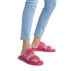 Ciabatte Flat LIU JO Iman 01 in Pelle Fuxia