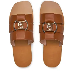 Ciabatte Flat LIU JO Saba 08 in Pelle color Cuoio