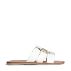 Ciabatte Flat LIU JO Saba 08 in Pelle Bianca