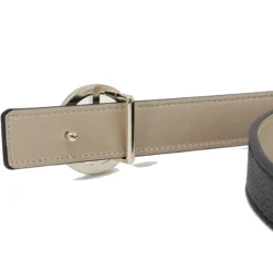 Cintura Donna ARMANI EXCHANGE Reversibile con Fibbia Tonda Colore Nero - Oro