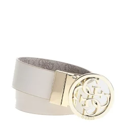 Cintura Donna GUESS Reversibile Colore Bone Logo Linea Noelle