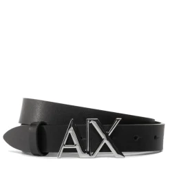 Cintura Donna in Pelle ARMANI EXCHANGE Colore Nero con Fibbia Logata