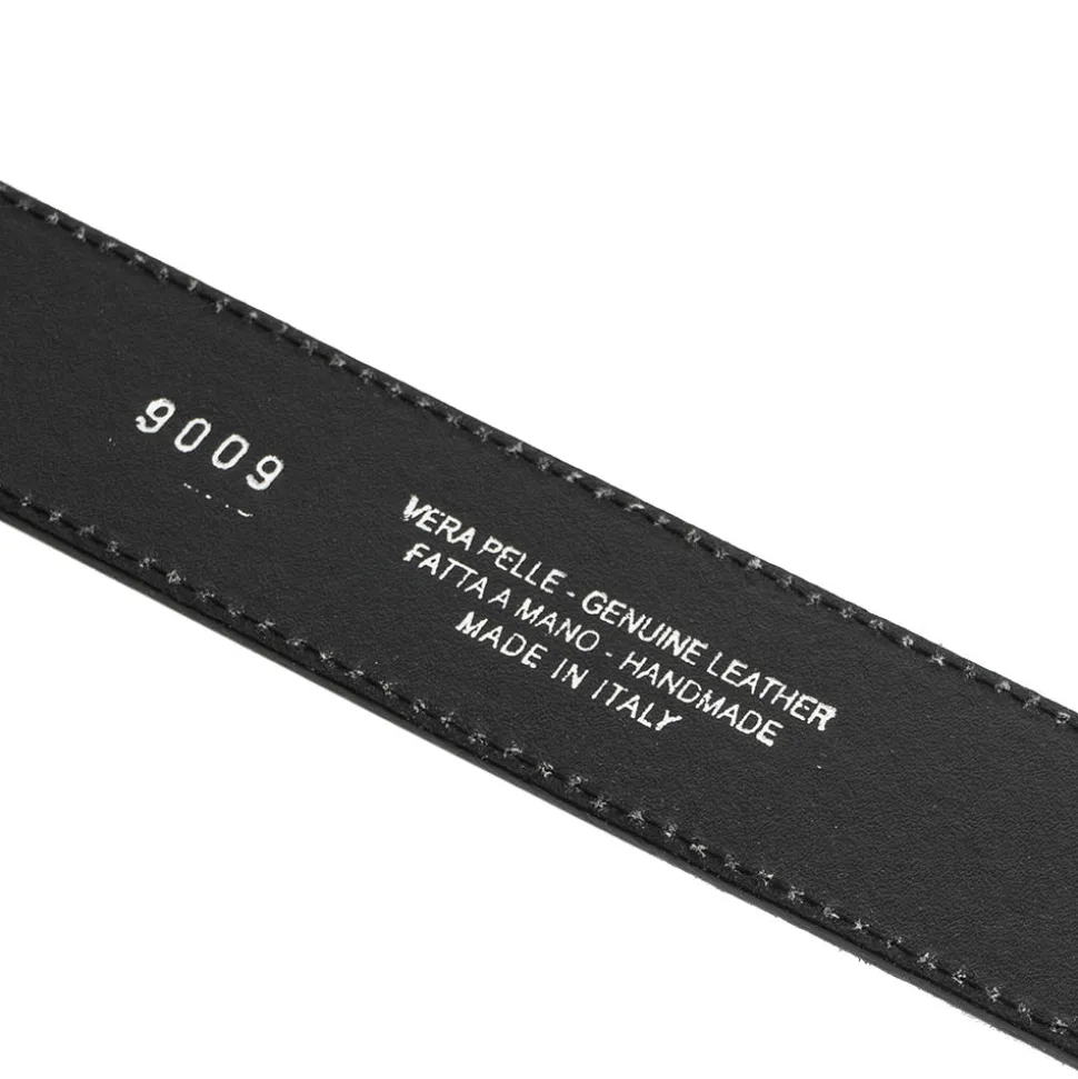 Cintura Uomo in Camoscio Nero 3,5cm - Made in Italy