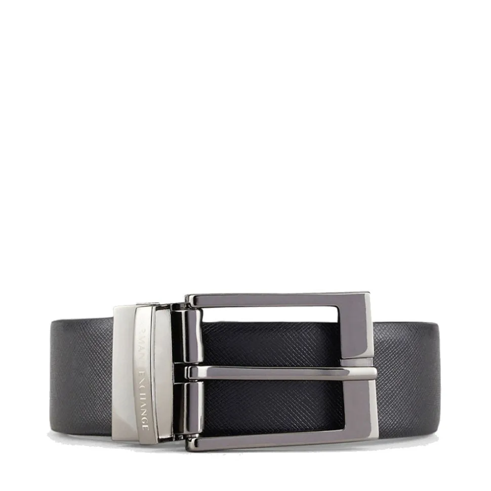 Cintura Uomo in Pelle ARMANI EXCHANGE Colore Black - Dark Brown