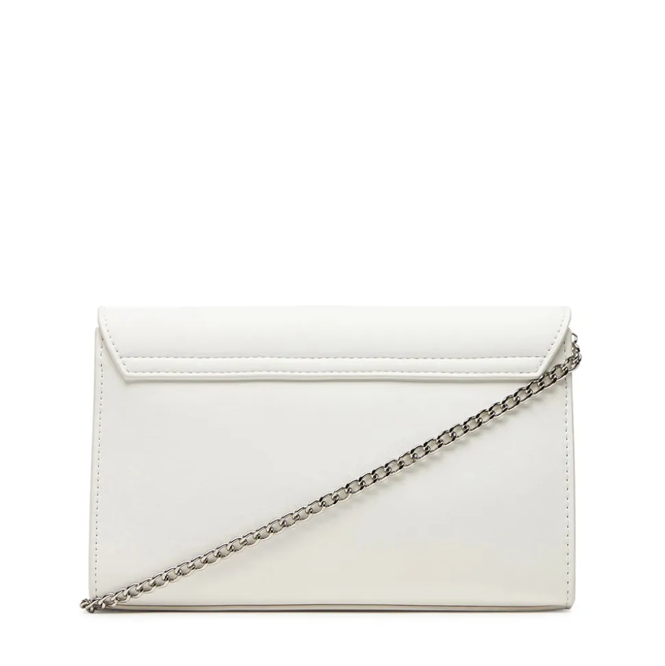 Clutch con Tracolla LOVE MOSCHINO Bianca con Logo Lettering Sfumato