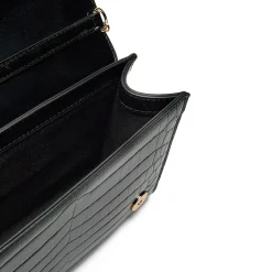 Clutch Donna con Tracolla LOVE MOSCHINO stampa Croco Nera