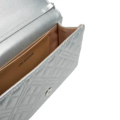 Clutch Donna con Tracolla LOVE MOSCHINO linea Smart Daily Quilted Metallic Silver