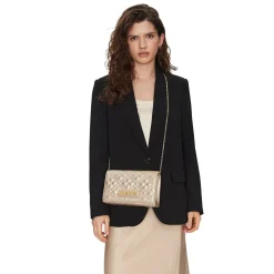 Clutch Donna con Tracolla LOVE MOSCHINO linea Smart Daily Quilted Metallic Gold
