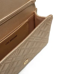 Clutch Donna con Tracolla LOVE MOSCHINO linea Smart Daily Quilted Metallic Gold