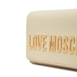 Clutch Donna con Tracolla LOVE MOSCHINO linea Smart Daily Bag Lettering Logo Avorio