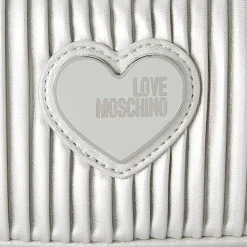 Clutch Donna con Tracolla LOVE MOSCHINO linea Pleated Argento JC4045