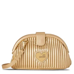 Clutch Donna con Tracolla LOVE MOSCHINO linea Pleated color Oro JC4045