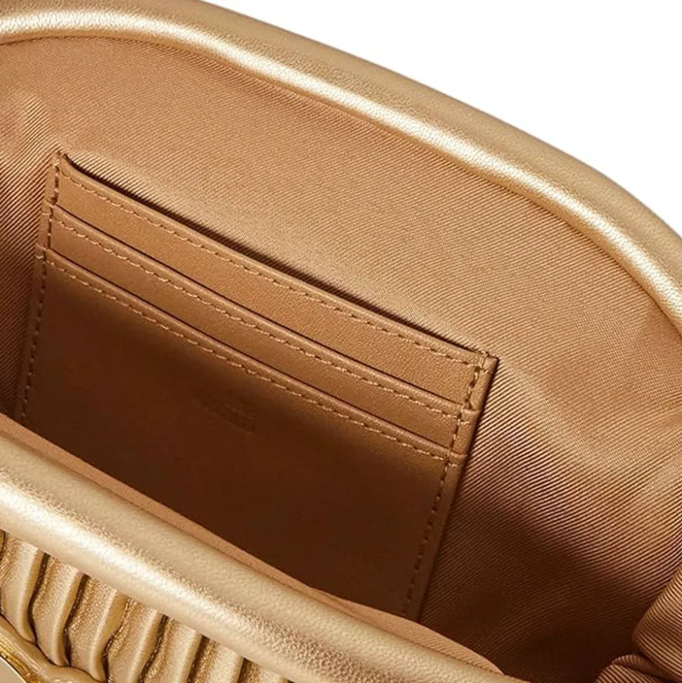 Clutch Donna con Tracolla LOVE MOSCHINO linea Pleated color Oro JC4045