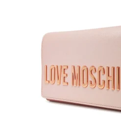Clutch Donna LOVE MOSCHINO linea Smart Daily Bag Lettering Logo Metallic Powder