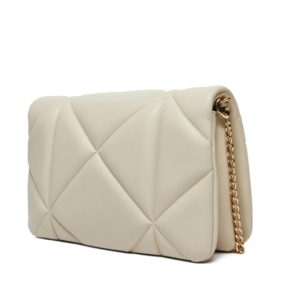 Clutch Trapuntata con Tracolla LOVE MOSCHINO linea Embossed Avorio