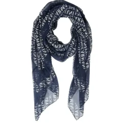 Foulard Donna ARMANI EXCHANGE in Tessuto Navy - White Logato