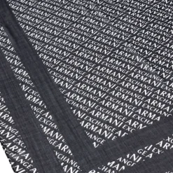 Foulard Donna ARMANI EXCHANGE in Tessuto Nero e Bianco Logato