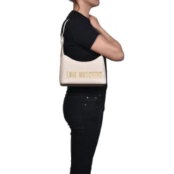 Hobo Bag a Spalla LOVE MOSCHINO linea Bold Bag Avorio