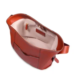 Hobo Bag Donna THE BRIDGE linea Gemma in Pelle Arancio Bruciato