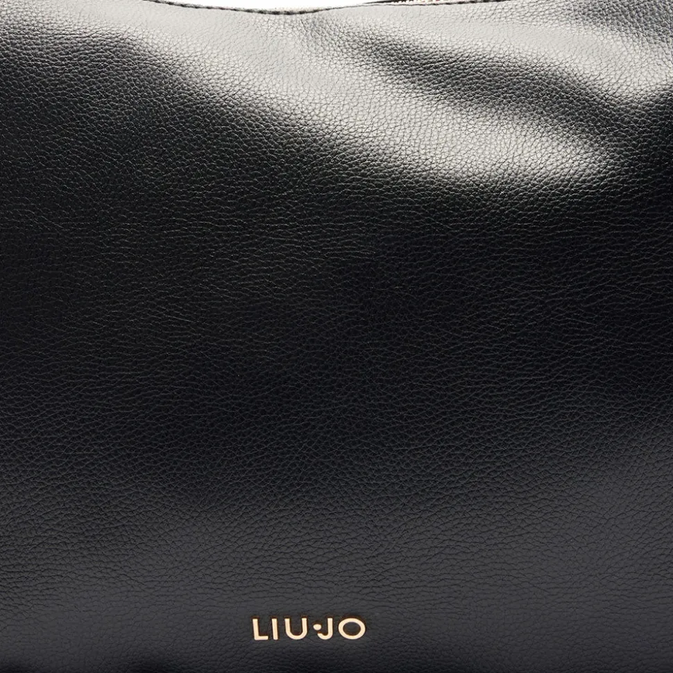 Hobo Bag Large con Tracolla LIU JO Better effetto Bottalato Nero