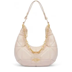 Hobo Bag LOVE MOSCHINO linea Geometric Quilted Trapuntato Avorio