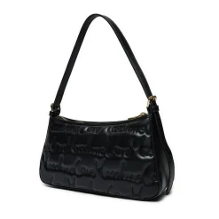 Hobo Bag LOVE MOSCHINO Nera con Logo Ricamato All Over