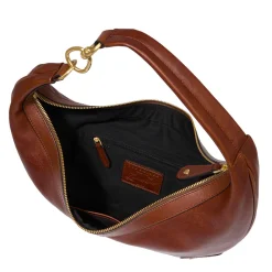 Hobo Bag Media THE BRIDGE linea Flavia in Pelle Marrone