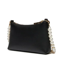 Hobo Bag Small LOVE MOSCHINO linea Pearls Nera