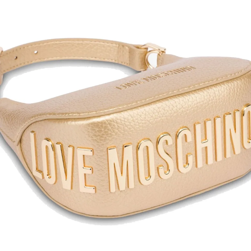 Hobo Bag Small LOVE MOSCHINO linea Giant Logo color Oro