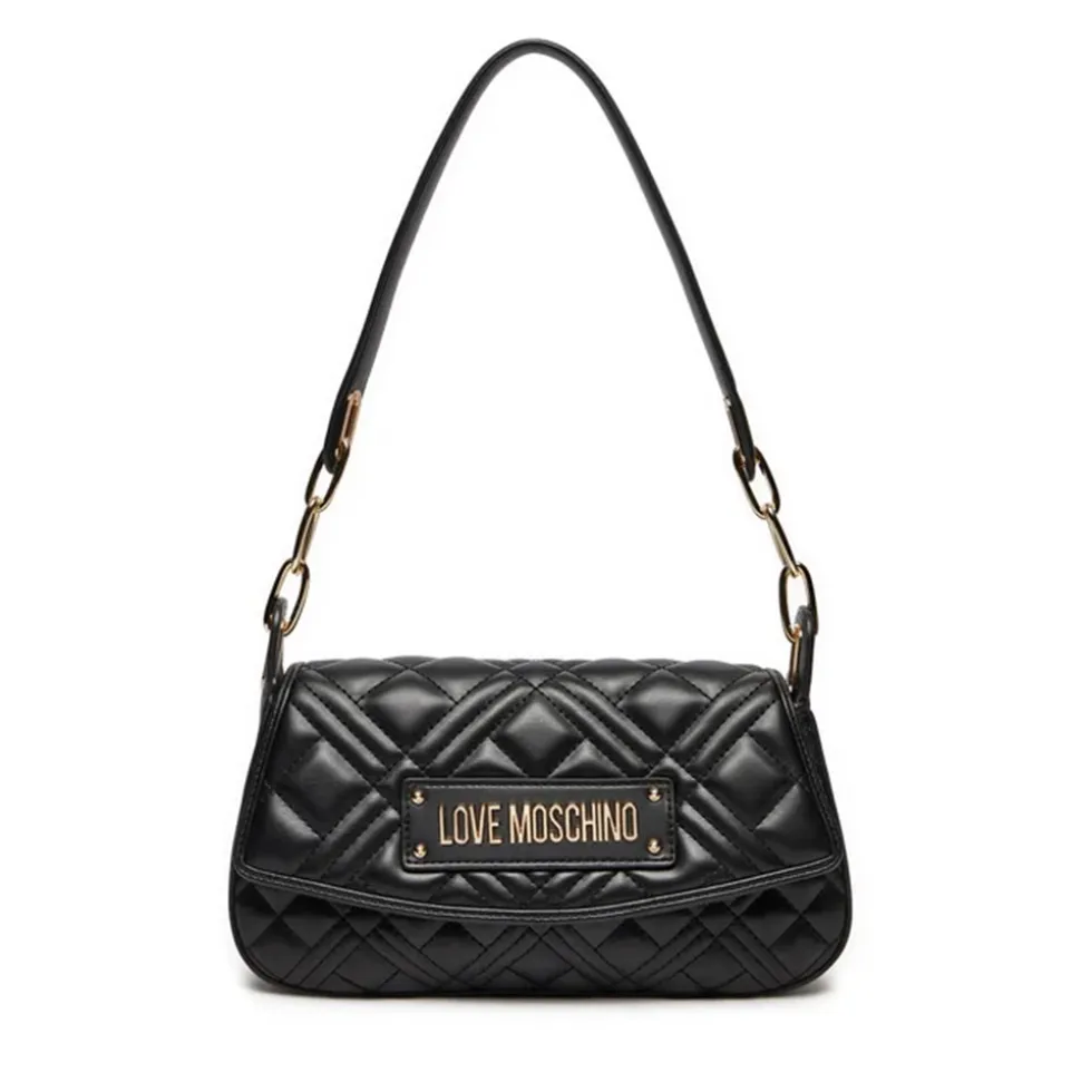 Hobo Bag Trapuntata LOVE MOSCHINO linea Lettering Logo colore Nero
