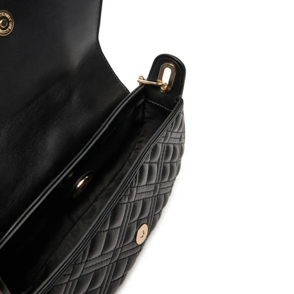 Hobo Bag Trapuntata LOVE MOSCHINO linea Lettering Logo colore Nero