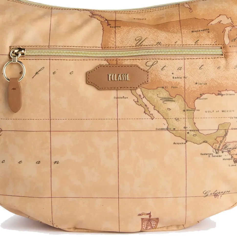 Mezzaluna Grande a Tracolla 1A Classe Alviero Martini linea Social Fusion Geo Classic e Cuoio LB99